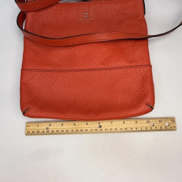 Kate Spade Orange square‎ leather crossbody bag maximalist bright color kidcore - Picture 4 of 7